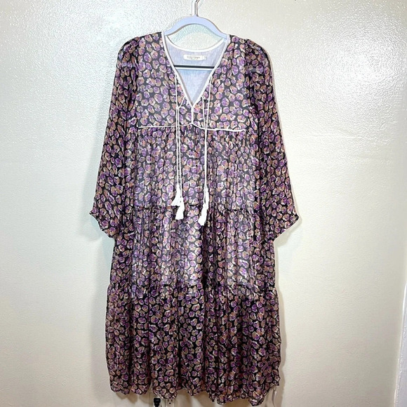 Christy Dawn ‘Paloma’ Purple Pink Comfrey Floral Brooklyn Dresssize Small